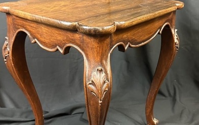 French Carved Antique Accent Table