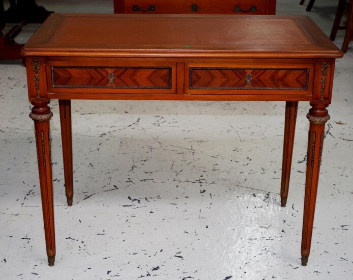 French Louis XVI style desk with ormolu mounts, 91cm...
