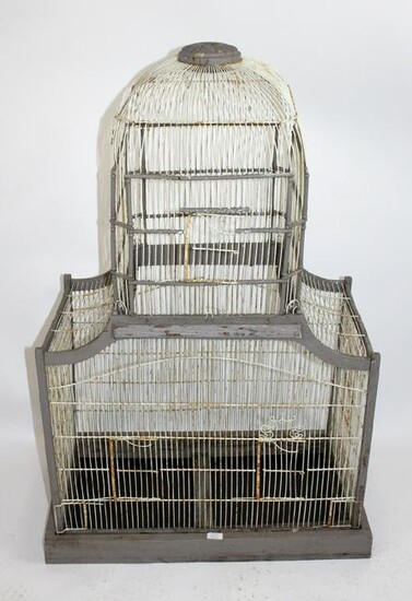 French rustic wooden birdcage