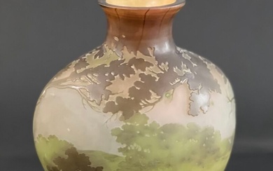 GALLE Vase balustre sur piédouche. Epreuve... - Lot 278 - Daguerre