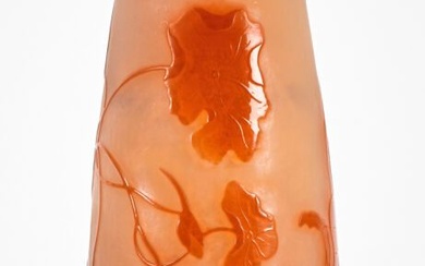 GALLE Vase ovoïde en verre multicouche à... - Lot 78 - Marambat - de Malafosse