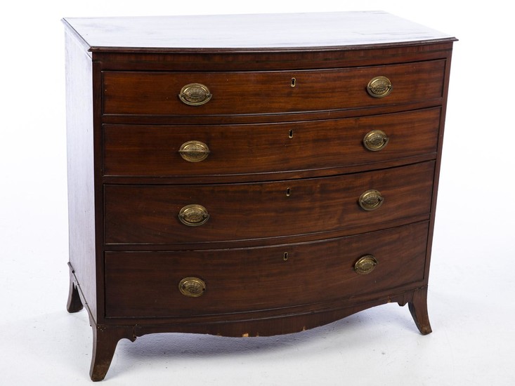George III Style Bowfront Chest of Drawers, 19th Century EV1DJ