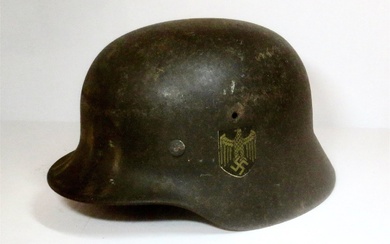 German Steel Helmet with Nazi Insignia