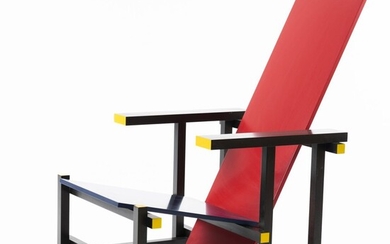 Gerrit Th. Rietveld , chaise 'Red and Blue', 1918, H. 88 x 65,5 x 82...