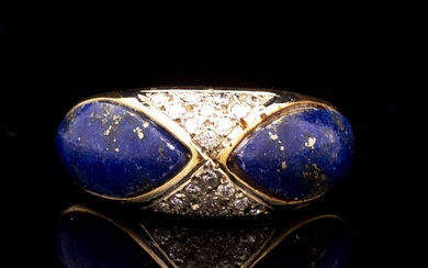 Gold, Lapis Lazuli & Diamonds Ring