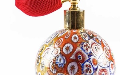 Gold Millefiori Colourful Murano Glass Perfume Bottle