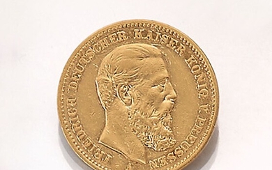 Gold coin, 20 Mark, German Reich, 1888...