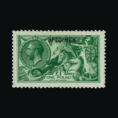 Great Britain - KGV : (SG 403s) 1913 Waterlow £1 green, ovpt...