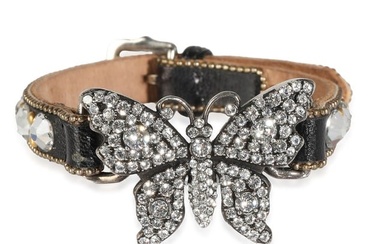 Gucci Butterfly Bracelet in Leather & Base Metal