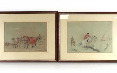 Hablot Knight Brown 'Phiz' (1815-1882), A hunt scene, signed with...