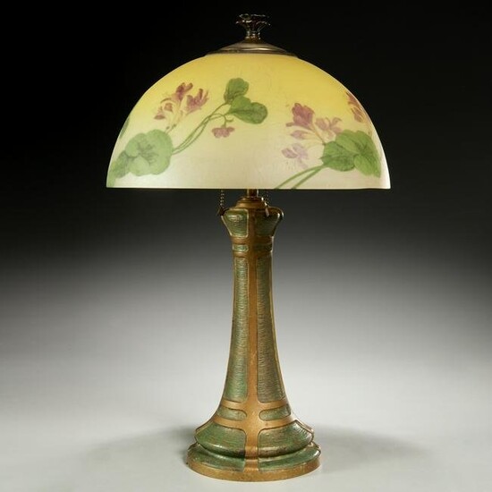 Handel reverse painted table lamp