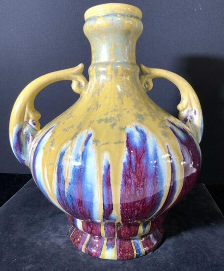 Handmade Artisan Oversized Ceramic Tabletop Vase