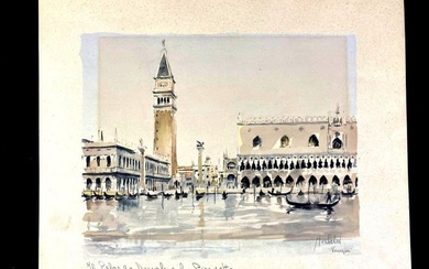 Herbelot Watercolor Copy of Venice Harbor
