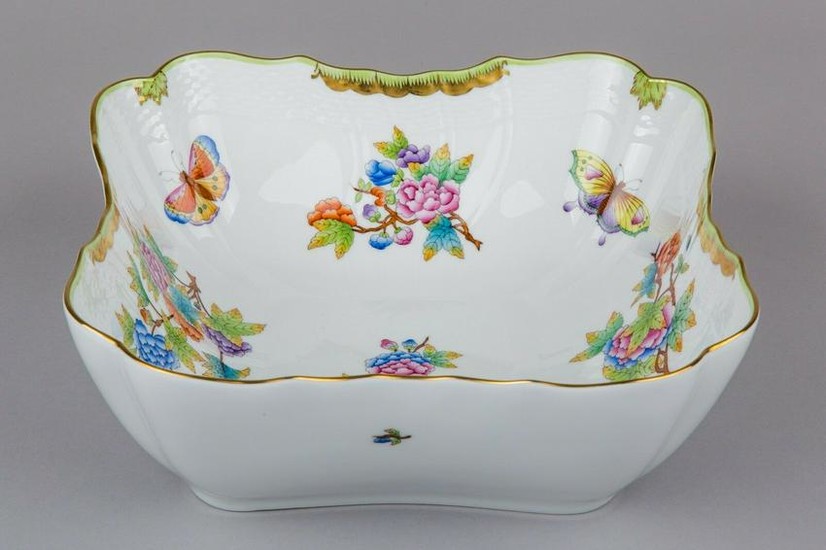 Herend Queen Victoria Square Shaped Salad Bowl