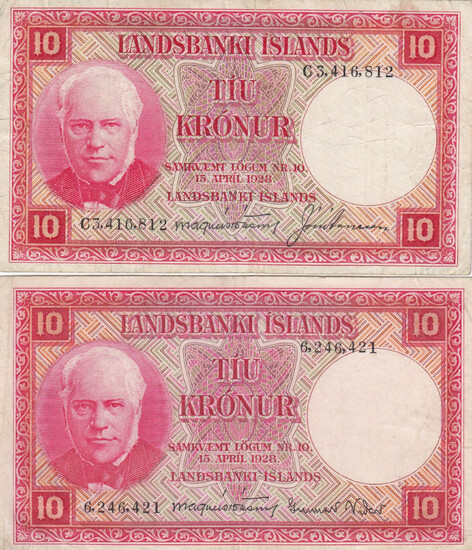 Iceland 10 Kronur 1928 (2)