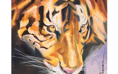 Inga Khanarina Oil Painting of Tiger, 2020