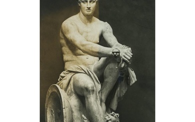 J. ANDERSON (1813-1877), Photography of the marble statue of Mars, Rome, Black and white photograph