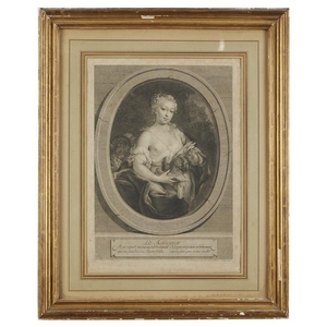 JOHANN FRIEDRICH LEYBOLD (german, 1755-1838) "LA MALICIEUSE" 1780. Etching...