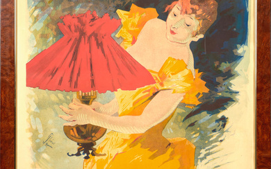 JULES CHERET (1836-1932) "SAXOLEINE" POSTER, Paris, 1891, color lithograph, printed...