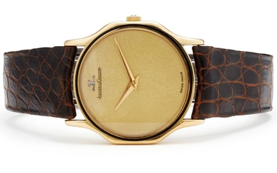 Jaeger-LeCoultre, A Gold, Enamel and Leather Wristwatch