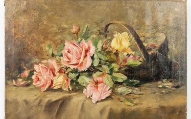 Jan DECKERS (1865-1942) 'Flowers' a painting, oil on