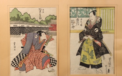 Japan, five woodblock prints by Utagawa Toyokuni (1769-1825)