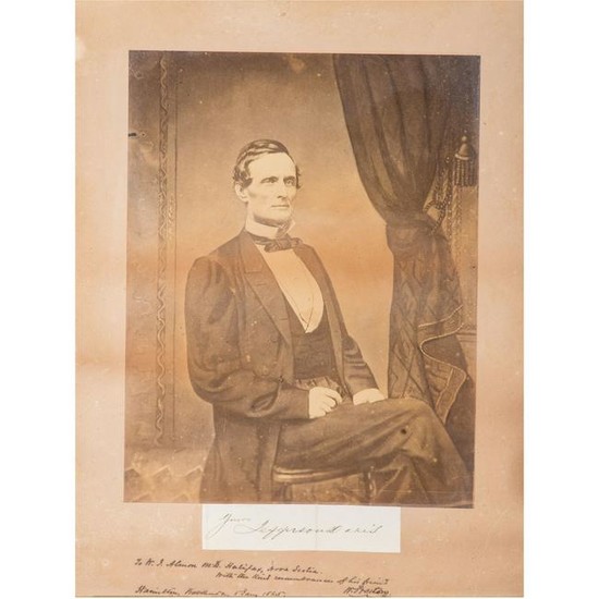 Jefferson Davis War-Date Albumen Photograph with