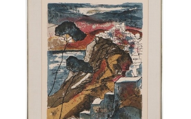 John Haymson Coastal Landscape Lithograph