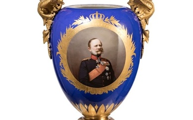 King Wilhelm I of Württemberg - a large KPM vase, circa 1850