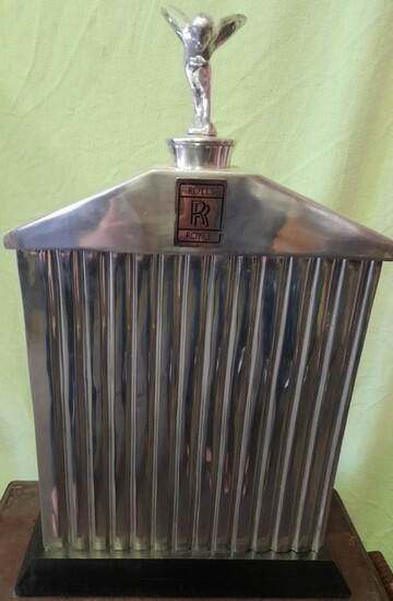 LARGE REPRODUCTION CHROME ROLLS ROYCE GRILL STANDING 21" X...