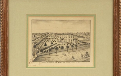 LITHOGRAPH: PRIVATE RESIDENCE OF J. R. MATHER ESQ.