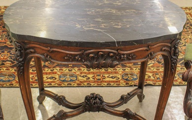 LOUIS XV-STYLE MARBLE-TOP CENTER TABLE