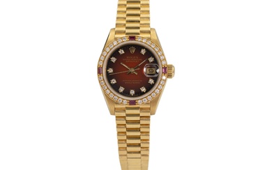 Lady Datejust A lady's very fine, diamond- and ruby-set neo-vintage wristwatch in...