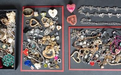 Large Unsearched Costume Jewelry Lot Necklaces Rings Bracelets Pins Cufflinks