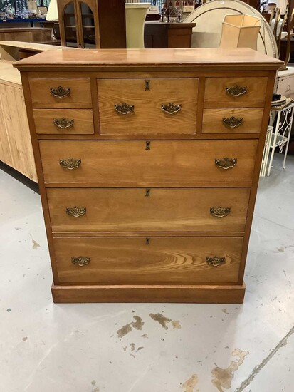 Late 19th century ash century chest of drawers