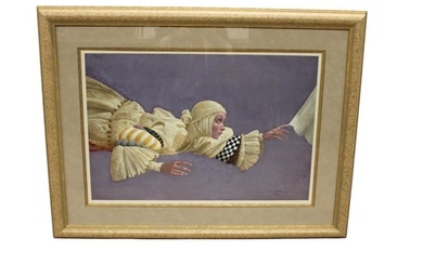 Lithograph print Touching the Hem of God by James C Christiensen