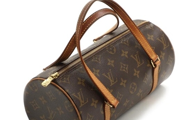 SOLD. Louis Vuitton: A "Papillon 22" bag made of brown monogram canvas, leather detail and two handles. H. 13 x L. 28 x W. 13 cm. – Bruun Rasmussen Auctioneers of Fine Art