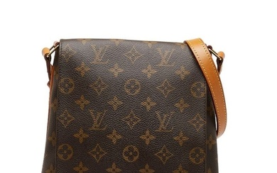Louis Vuitton Monogram Musette Salsa Short Shoulder Bag M51258 Brown PVC Leather Ladies LOUIS