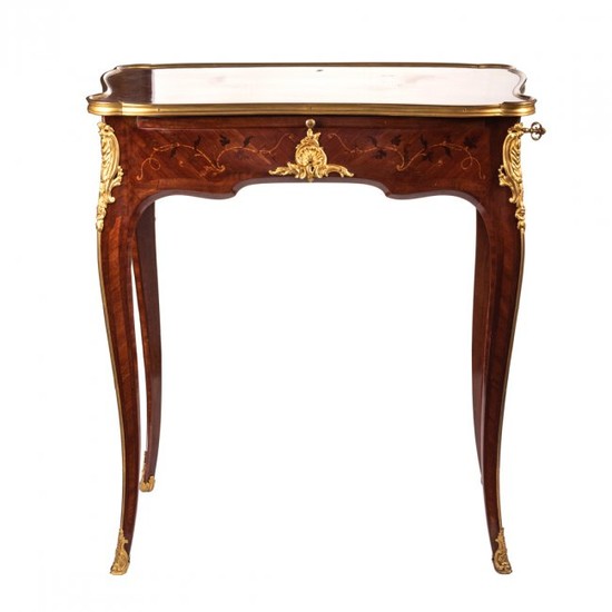 Louis XV Style Gilt Bronze Mounted Table À Écrire