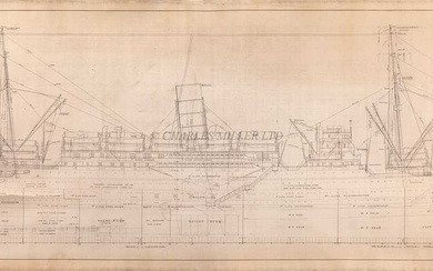 [M] A SET OF VICKERS DRAUGHT OFFICE PLANS FOR THE R.M.S. 'CYTHIA', BUILT FOR CUNARD 1921