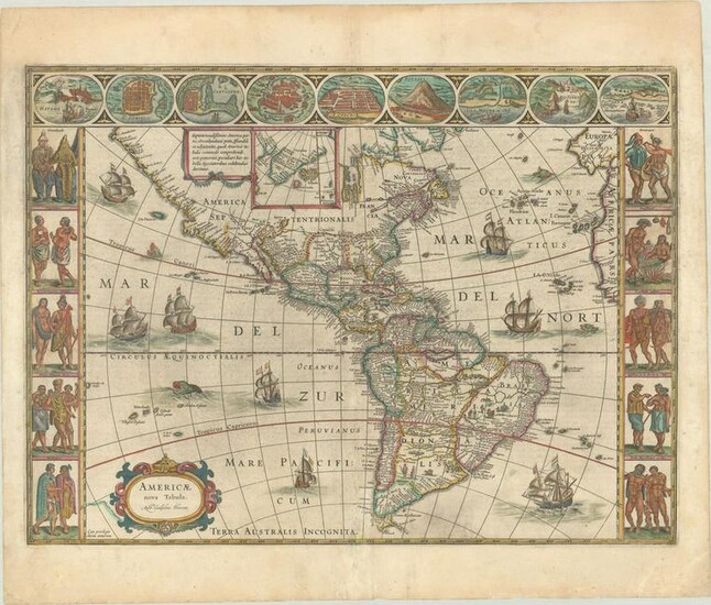MAP, Western Hemisphere, Blaeu