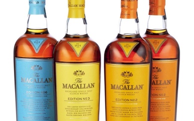 Macallan Edition No. 2 (2) Macallan Edition No. 3 (1) Macallan Edition No. 6 (1) (4 bottles)