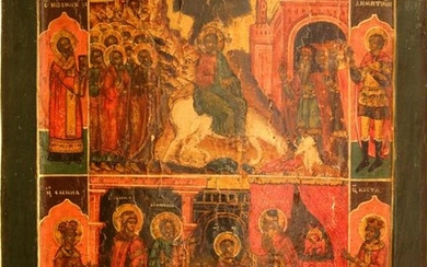 Many panels icon with Saints and Holidays