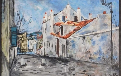 Maurice Utrillo, Attributed/ Manner of: View of Houses Study