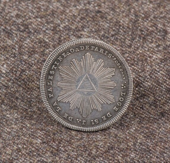 Médaille argentée Loge de Saint Jean de Palestine...