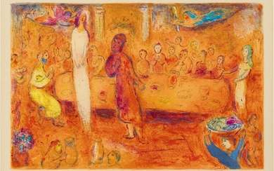 Megacles Recognizes his Daughter at the Feast (Mourlot 347; See Cramer Books 46), Marc Chagall