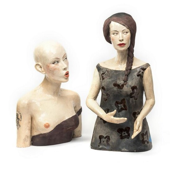 Melanie Bourget Figural Raku Art Pottery Sculpture