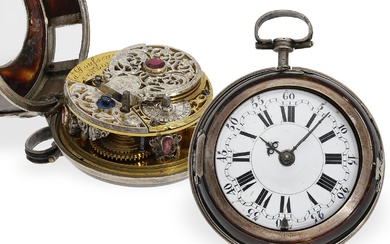 Montre de poche : montre de bord avec mouvement extrêmement rare, James Rousseau Londres, vers...
