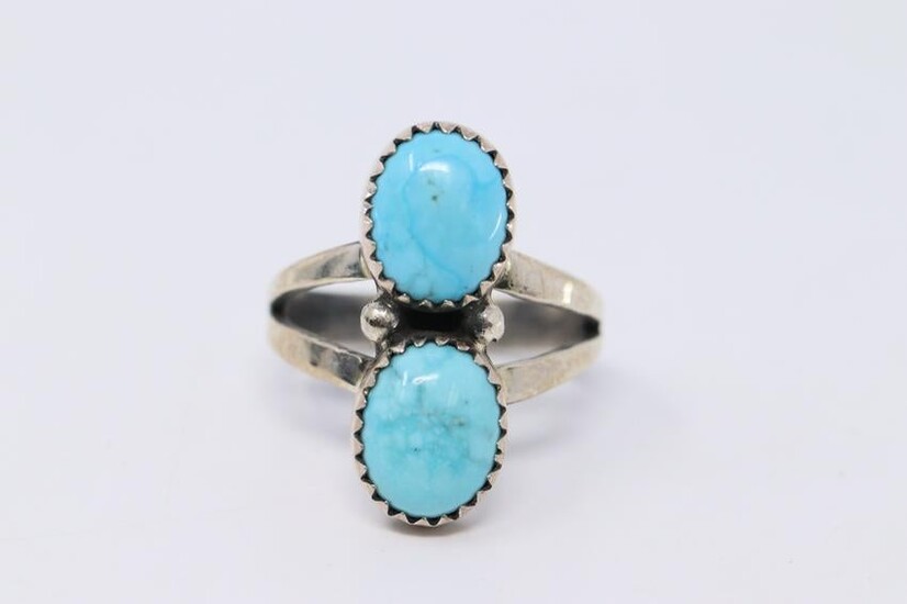 Native American Navajo L.B Turquoise Ring
