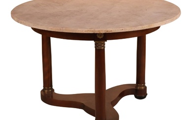 Neoclassical Style Marble Top Center Table